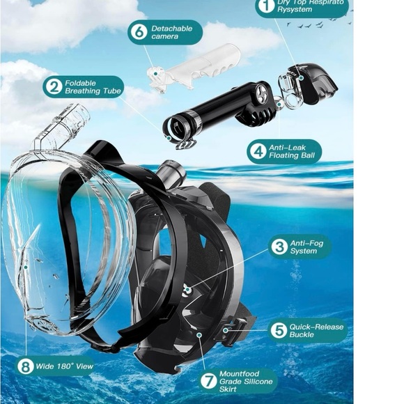 COPY - Adult full face snorkel mask - Picture 2 of 8